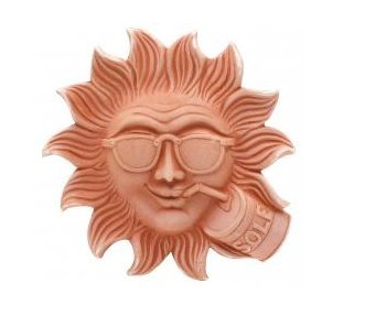 DECORAZIONI DA PARETE IN TERRACOTTA "SERENO" TERRA DI SIENA