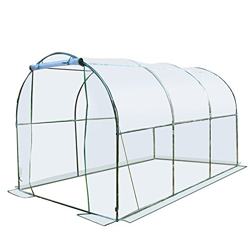 Outsunny - Serra da Giardino per Piante a Tunnel in PVC, 250x200x200cm