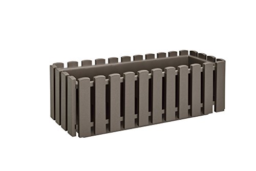 Plastkon fency Fiori autoinnaffiante, 50 cm, Colore: Grigio Talpa/Nero