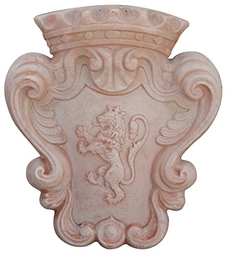 Stemma araldico invecchiato, in terracotta toscana L56xPR11xH64 cm