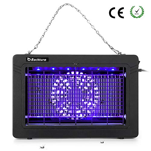 BACKTURE Lampada Antizanzare, 7W Risparmio Energetico UV Zanzariera Elettrica, Repellente Zanzare Senza Sostanze chimiche per Mosche Insetti, Area Efficace di 30 m²