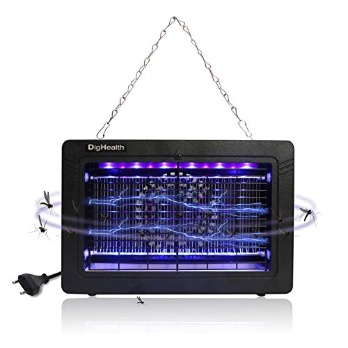 DigHealth Zanzariera Elettrica /Lampada Antizanzare Interno 7W con Luce UV, Trappola per Mosche Insetto con Ventola, Cavo di alimentazione da 150cm, Sostanze Chimiche per Casa Ufficio Patio Cucina
