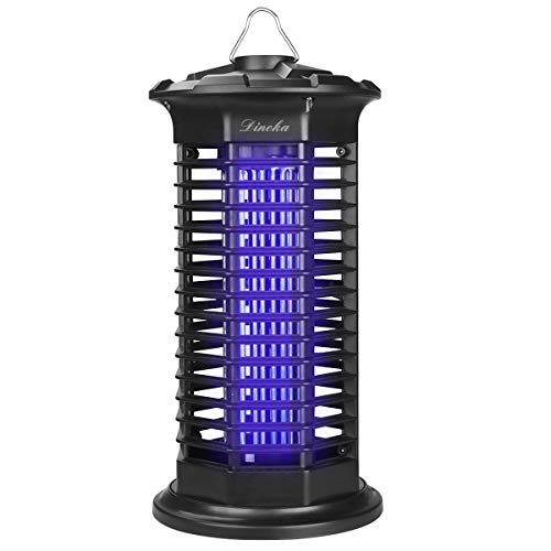DINOKA Zanzariera Elettrica, UV LED Lampada Anti Zanzare Interior Zanzariera per Lampada Zanzara, Silenziatore Lampada Anti-Insetti e Non Tossico (Nero)