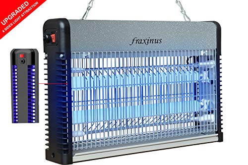 fraxinus Zanzariera Elettrica, tue Mouche Electrique Anti Moustique Lampe UV 20W, Destructeur Insecte Mosche, Copertura Ultra-Sottile EA 360 ° Protegge 5.000 sq.Ft. [Spina EU]