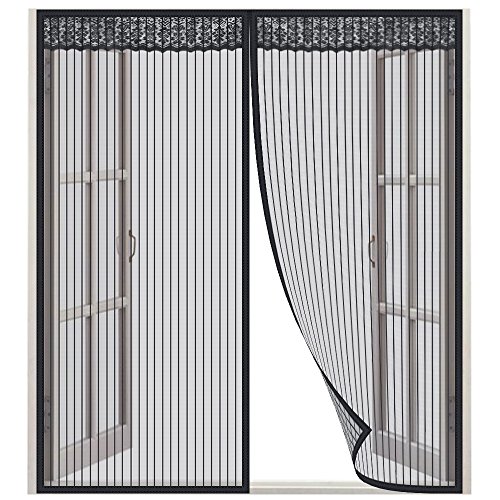Lictin Zanzariera Magnetica per Finestra - Dimensioni 130 x 150CM, Adatto per Finestra da 130 cm - Rete di Qualità Eccellente, Nero