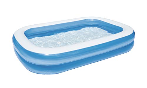 Bestway 54006 Piscina Family Rettangolare a 2 Anelli, Azzurro, 262 x 175 x 51 cm