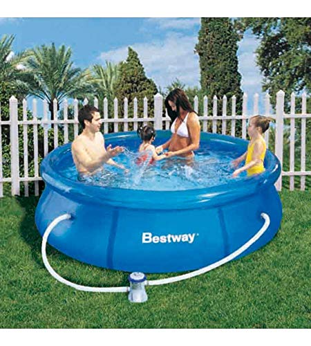 Bestway 57268 Best Way Piscina Fast Set Cm 244X66, cap 2.300, Pompa Filtro 58381 1,249 Lt 882, Azzurro/Bianco