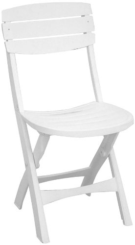 Sedia giardino resina Vette Gilda pieghevole Bianco cm.39x43x80h