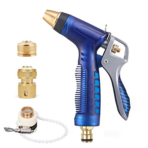 Moglor Giardino Ugello Tubo Flessibile Doccia Spruzzatore Acqua Pistola Spray Alta Pressione Regolabili Innaffiare per Irrigazione Pulizia (con 3 Interfaccia Connettori in Ottone)