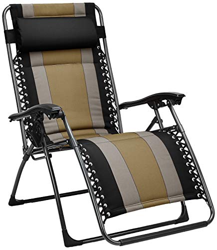 AmazonBasics  Sedia a sdraio Zero Gravity imbottita nero