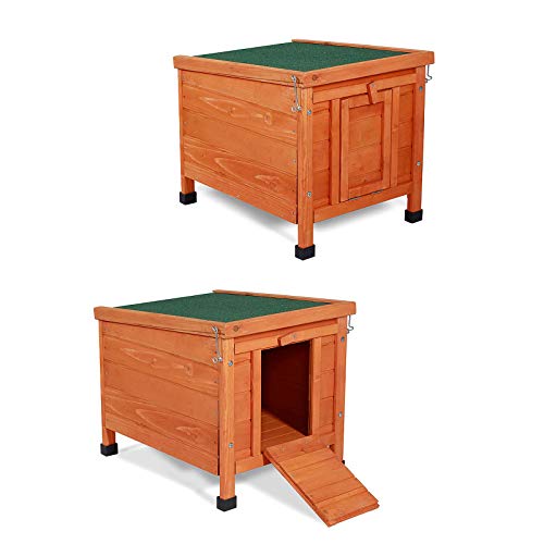 Dibea RH10017 Casa Capanna di legno per piccoli animali 43x43x52 cm