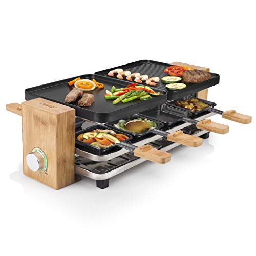Princess 0116291001001 Raclette Pure Finiture In Bambu 8 Padelline