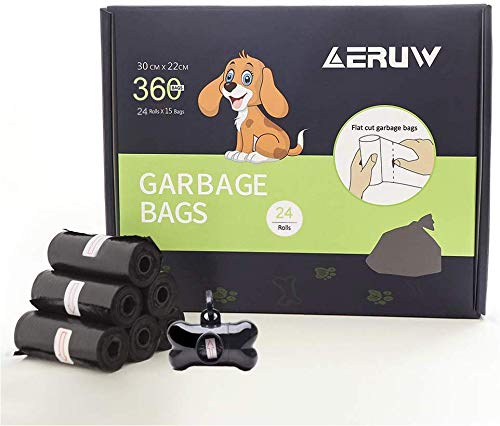 Sacchetti per Cani Dog Poop Sacchetti biodegradabili Dog Sacchetti di rifiuti con Dispensers Extra Spesso a Prova di perdite Dog Poo Bags 24 Rotoli 360 Pezzi