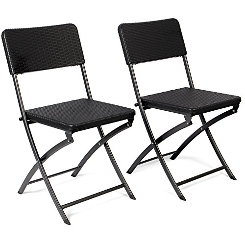 Vanage VG8700 Set Sedie Plastica HDPE Nero 54 x 445 x 81 cm 2 unit