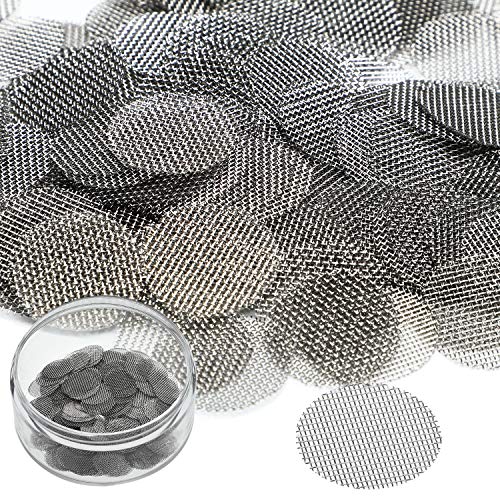 150 Pezzi Schermi di Tubo in Acciaio Inox Schermi di Fumo Filtri a Schermo Tubo 34 Pollice con Scatola Contenitore