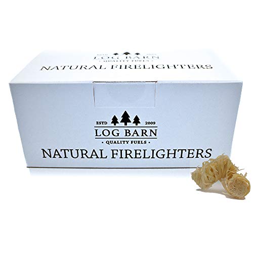Accendifuoco in lana di legno naturale ecologico 40 pezzi per scatola Ideale per accendere il fuoco in stufe barbecue forni per pizza e affumicatori