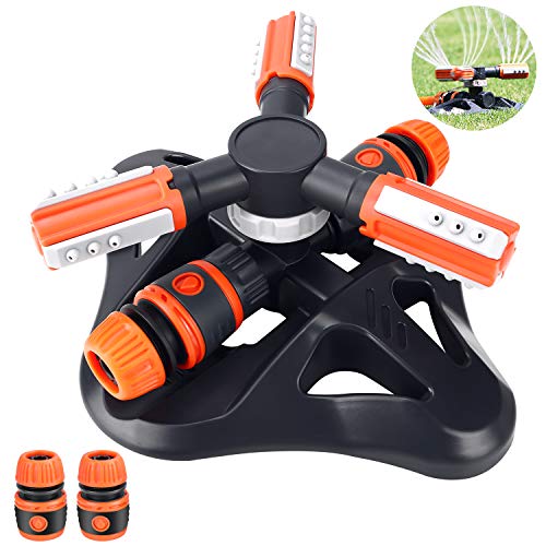 Aiglam Lawn Sprinkler Irrigatore per Giardino Garden Prato irrigatore Automatico Acqua irrigatore a 360 Gradi Sistema di irrigazione con Ampia Area con Design a Prova di perdite