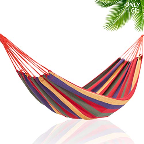 Amaca Sospesa da Giardino adatta per Campeggio Escursioni ed attivit allaperto Misure 260 cm x 80 cm Supporta fino a 2 persone contemporaneamente con Peso totale150 kg max