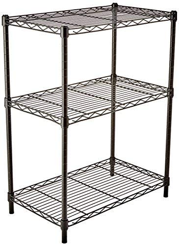 AmazonBasics  Scaffalatura a 3 ripiani Nero