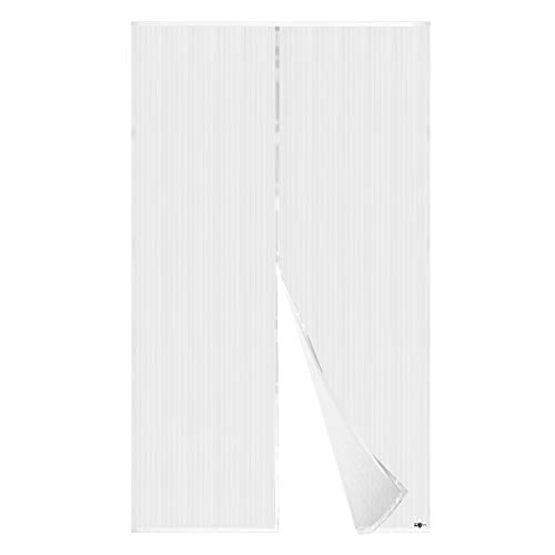 Apalus Zanzariera Magnetica per Porte 140 x 240CM  Rete Super Fine Tenda Totalmente Magnetica si Chiude da Sola Impedendo agli Insetti di entrare  Non Accorciabile col Bianco