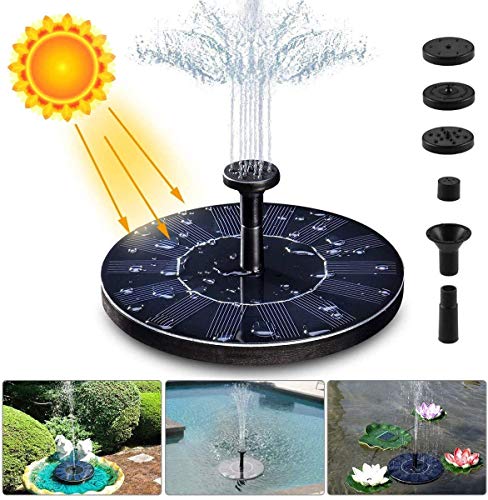 APSONAR Solare Fontana Pompa 14W Solare Pompe Laghetto Acqua con 4 Effetti Pompa ad Acqua Solare per Bagno di Uccelli Piccolo Stagno Giardino PiscinaB1