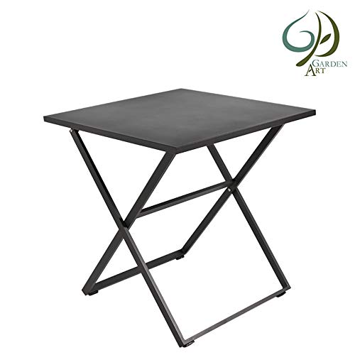 ARTGARDEN Tavolo da Giardino con tavolino Pieghevole da Giardino Lappbar Sgabello per Fiori Realizzato in Alluminio Resistente agli Agenti atmosferici