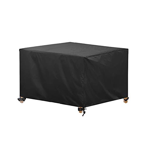 AWNIC Copertura per Mobili da Giardino Quadrato in Rattan Telo Copri Tavolo Quadrato Sedie 4 Posti Resistente allo Strappo Impermeabile 210D Oxford 125X125X71cm