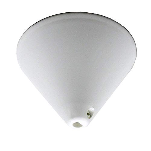 Baldacchino bianco in plastica 110mm con vite di bloccaggio per cavo di alimentazione cavo lampada a sospensione lampada pentola casseruola coperta piramide forma di cono