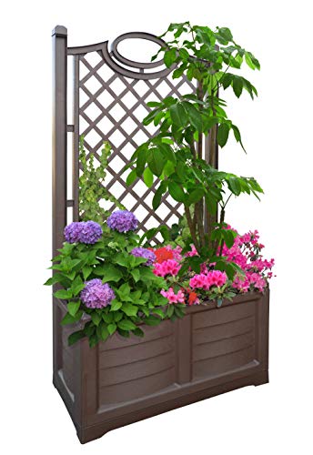 Bama Outdoor fioriera con Espalier 80x 425x 150cm Cocoa 80 cm