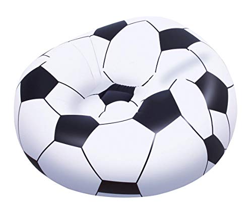 Bestway 75010 Poltrona Pouf Gonfiabile Pallone da Calcio 114x112x71 Cm