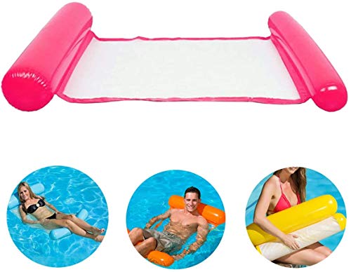 BETOY Letto Galleggiante Amaca Gonfiabile Amaca Piscina Gonfiabili Galleggianti da Piscina Amaca di Acqua Galleggiante per Giochi Estivi Piscina e Beach Party per Adulti e Bambini Rosso