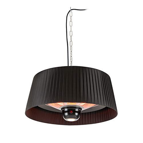 blumfeldt Venice Heat  Riscaldatore da Terrazza Riscaldatore a infrarossi 80010001800 W Elemento Riscaldante in Carbonio ComfortHeat Uso Esterno Telecomando Nero