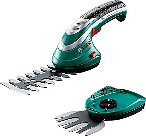 Bosch 600833102 Tosaerba e Sfoltirami a Batteria Isio Set 36 Volt Lunghezza Lama ArbustiErba 12 cm8 cm in Cartone NeroVerde