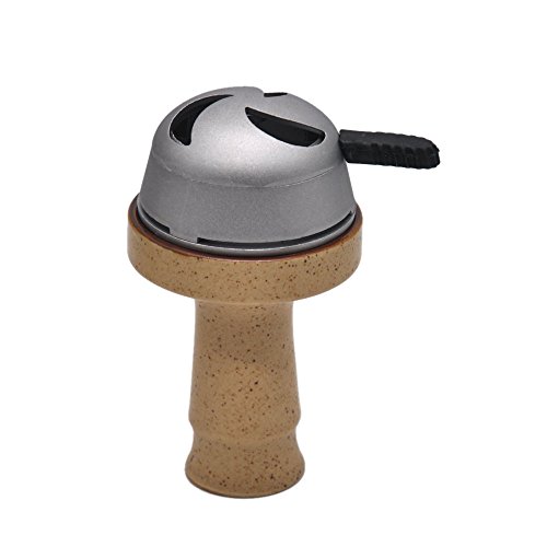 Braciereciotola porta carbone per narghil in ceramica con grande imbuto da 97 cm di altezza