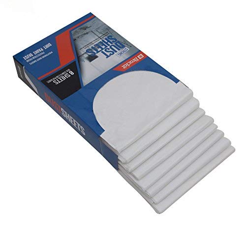Brackit Kit di coperture antipolvere 8 robusti teli protettivi per mobili 275 cm x 370 cm Protezioni monouso leggere resistenti antipolvere e impermeabili per pittura decorazione edilizia