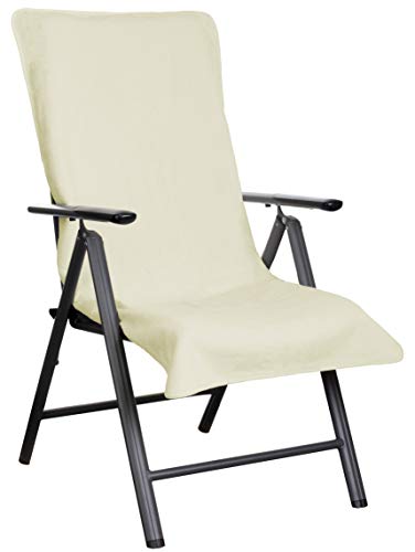 Brandsseller Fodera per sedie da giardino e sdraio in schiuma o coprisdraio in 100 cotoneca 60x 135x 28cmdiversi colori Tessile bianco 60 x 135 20 cm