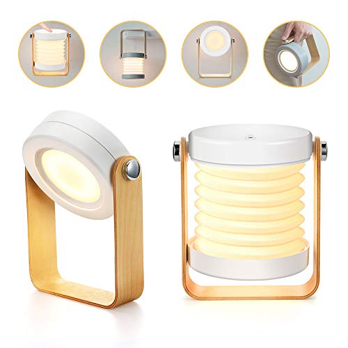 Bromose Lampada da tavolo pieghevole a LED Mini comodini da tavolo portatili per lallattamento Torcia elettrica 3 modalit LED Luce bianca calda