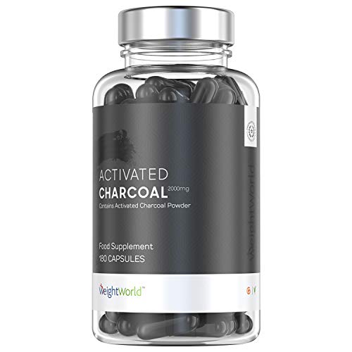 CARBONE ATTIVO COMPRESSE  Detox Carbone Vegetale  180 Capsule  Dimagrante Naturale Vegan per Pancia Piatta  Contro Gonfiore Meteorismo Gas Intestinale e Flatulenza  Carbon Active Weight Loss