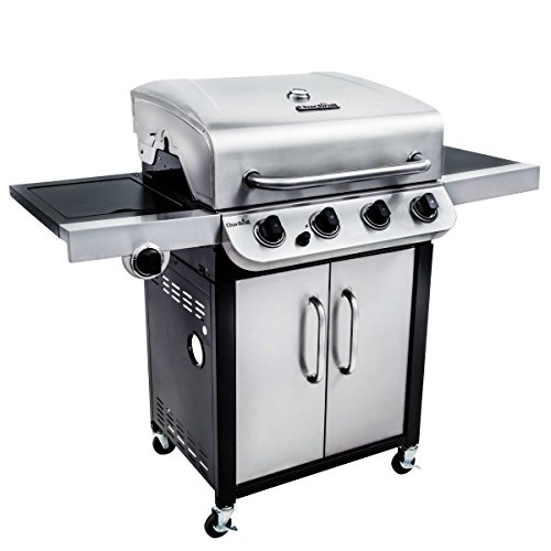 CharBroil New Convective Series 440S  Griglia Barbecue a Gas a 4 Fuochi con Fuoco Laterale Superficie di cottura 65 x 47 cm Finitura Acciaio Inox