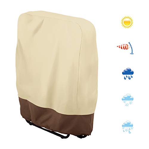 Copertura per sedie pieghevoli per esterni190T tessuto impermeabile oxford lettino da giardino 93 x 82 cm  Beige