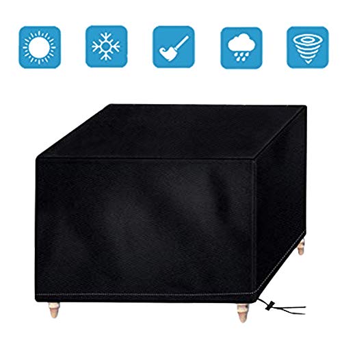 Copertura Tavolo Esterno da GiardinoAOBETAK 210D Impermeabile Oxford Coperture AntiUV 125x125x74 cm Quadrato Cube per Tavole in Legno Rattan Bench DivanoSedie Protezione Tavolino