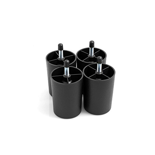 Design61 set di 4 sottopiedi per divano in plastica feltrini per mobili sottopiedi per mobili per divano e poltrona da avvitare feltrini per mobili in plastica