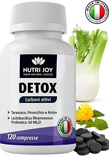 Detox Carbone Attivo  120 COMPRESSE  Drenante Forte Dimagrante Carbone Vegetale  Dimagrire Velocemente  Dimagrante Forte Pancia Piatta  Brucia Grassi Potenti Veloci