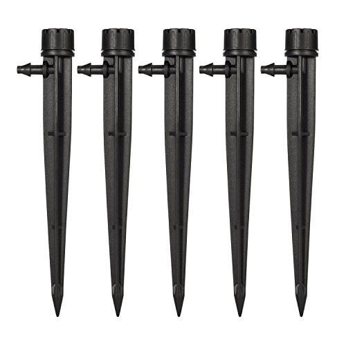 Deyard 50pcs Sistema di Irrigazione a Goccia per Irrigazione a Goccia Ideale per Tubo 4  7mm Flessibile Kit di Regolazione a Goccia per Irrigazione a Goccia a 360 Gradi per Giardino Serra