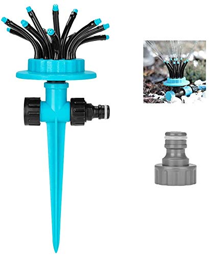 Eletorot Lawn Sprinkler irrigatore Giardino con 12 Ugelli a Spruzzo Regolabili per Giardino Prato Irrigazione Sistema di Irrigazione