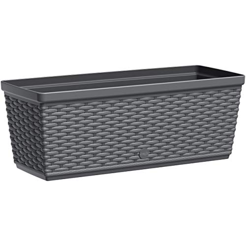 Emsa Casa Mesh  Fioriera da Balcone con Sistema di Autoirrigazione