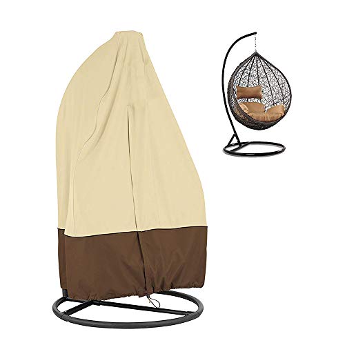 Enjoygoeu Copertura della Sedia DondoloRattan Altalena da Giardino Antipolvere Protettiva Copertura Esterno Mobili 190T Impermeabili per Sedie Sospese190x115cm