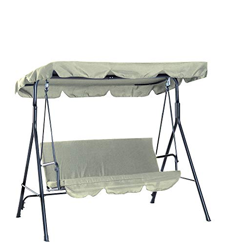 Enmayode Tettoia universale di ricambio per sedia a dondolo copertura per veranda amaca da giardino per esterni 164 x 114 x 15 cm beige