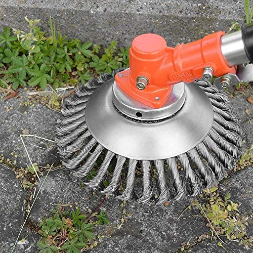 Erbaccia Spazzola 6 Pollici Testa di Taglio in Filo in Acciaio Spazzola per Erba Professionale Spazzola per Scanalature Tagliaerba Decespugliatori Foro 254 cmDiametro 15cm