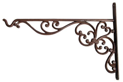 Esschert Design BPH28  Gancio di supporto da parete per appendere vasi portafiori  356 x 23 x 246 cm